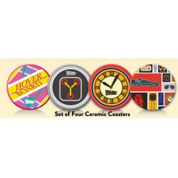 RETOUR VERS LE FUTURE - Set de 4 Sous-verres en Céramique