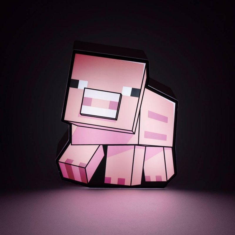MINECRAFT - Cochon - Lampe 2D 16cm