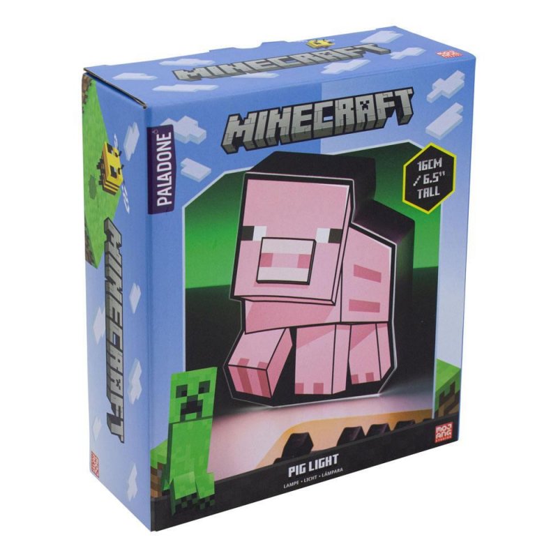 MINECRAFT - Cochon - Lampe 2D 16cm