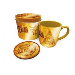 THE LEGEND OF ZELDA - Golden Triforce - Box métal, mug & sous verre