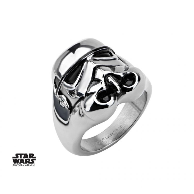 STAR WARS - Men's Stainless Steel 3D Stormtrooper Ring - Size 11
