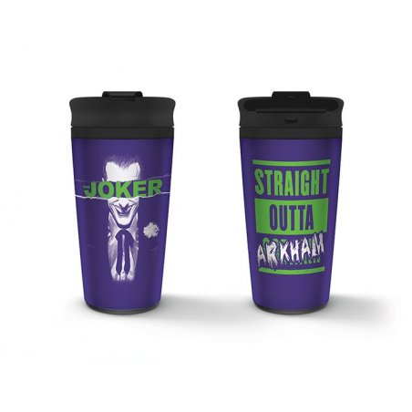 THE JOKER - Straight Outta Arkham - Mug de voyage métal 450ml