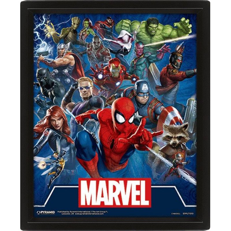 MARVEL - 3D Lenticular Poster 26X20 - Cinematic Icons