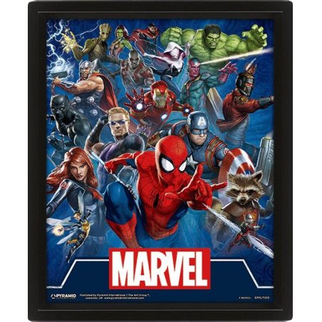 MARVEL - 3D Lenticular Poster 26X20 - Cinematic Icons