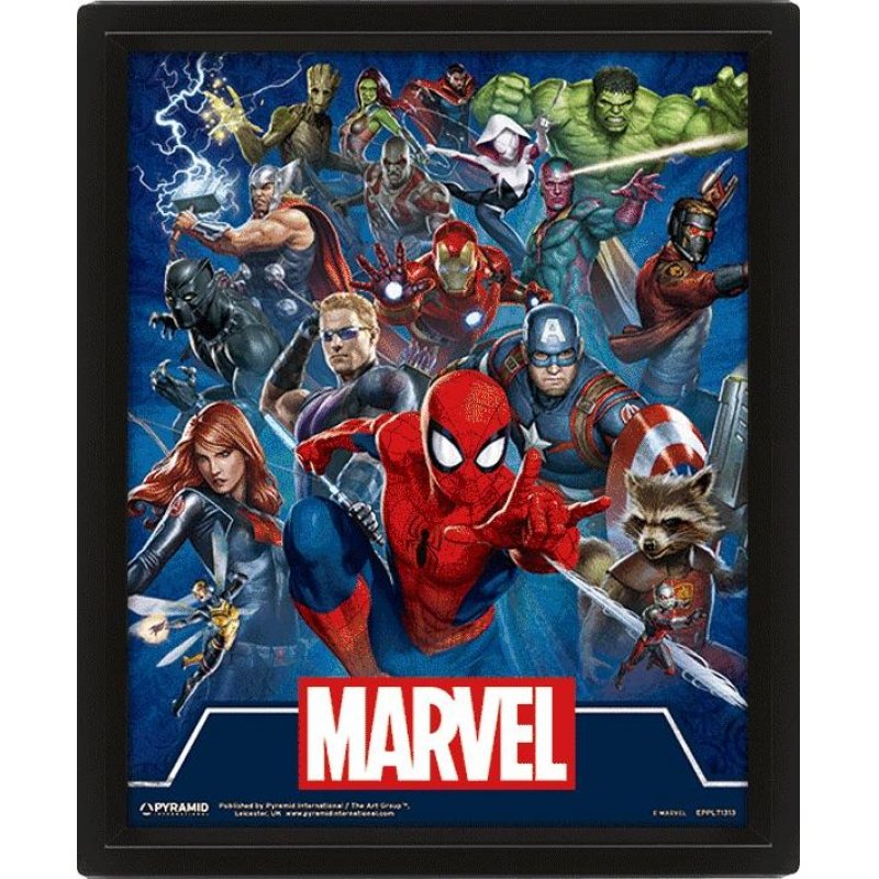 MARVEL - 3D Lenticular Poster 26X20 - Cinematic Icons