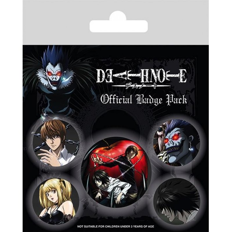 DEATH NOTE - Pack 5 Badges - Characters