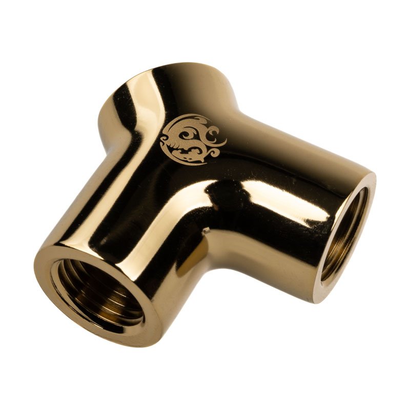 Bitspower Adapter Y-Splitter 3x G1/4 Zoll IG - gold