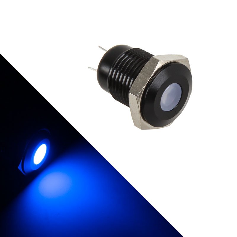 Lamptron compatible Vandalismus-gesicherte LED - blau, schwarze Fassung