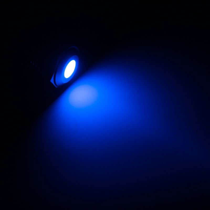 Lamptron compatible Vandalismus-gesicherte LED - blau, schwarze Fassung