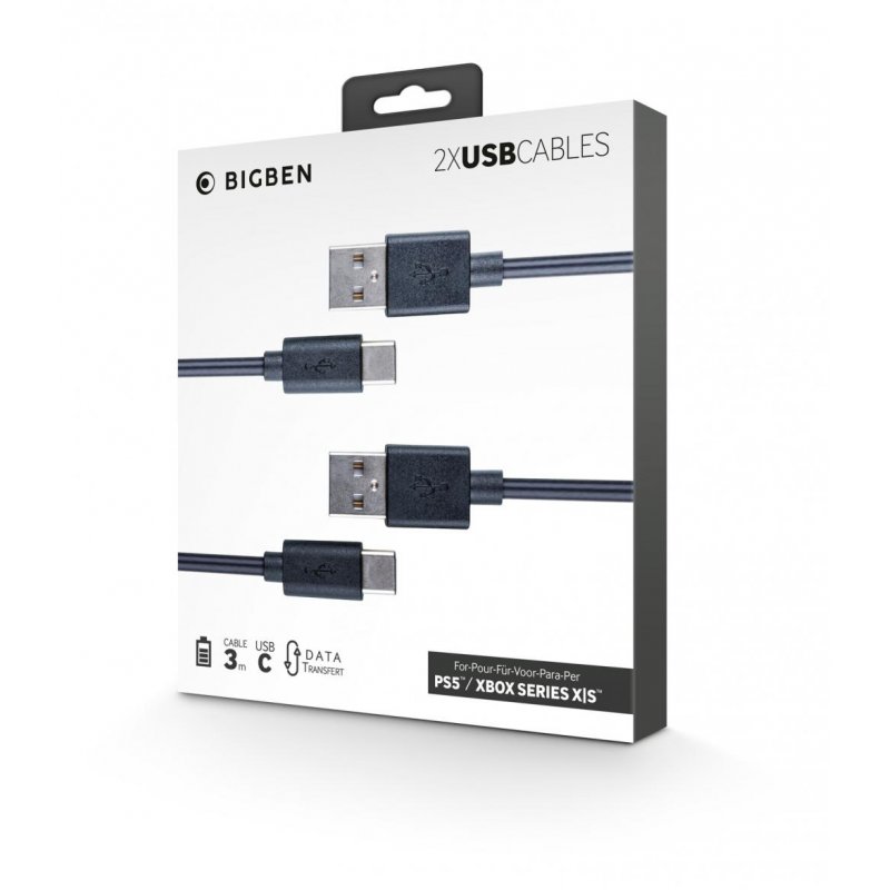 2X Charging and Data Transfer USB Cable 3M PS5 / XBOX SX (BigBen)