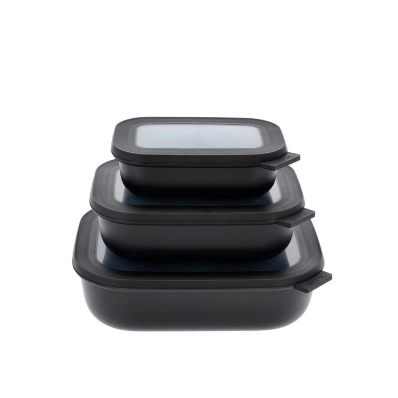 Mepal - Cirqula Low Rect Bowl Set​ - Black (14599)