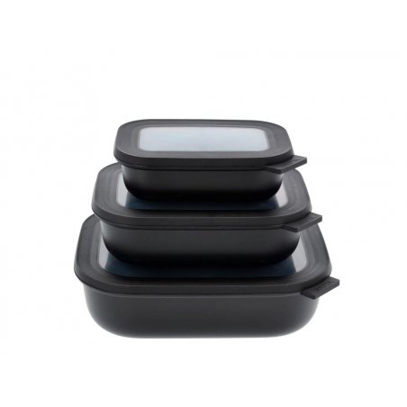 Mepal - Cirqula Low Rect Bowl Set​ - Black (14599)