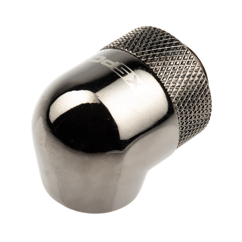 XSPC Adapter 90 Grad G1/4 Zoll AG auf G1/4 Zoll IG - drehbar, schwarz chrome, 4er-Pack