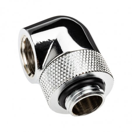 XSPC Adapter 90 Grad G1/4 Zoll AG auf G1/4 Zoll IG - drehbar, chrome