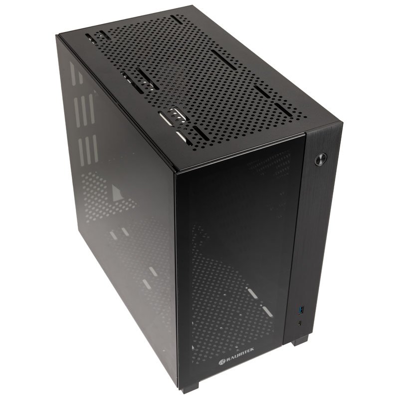 Raijintek PAEAN MINI Mini-ITX Gehäuse, Tempered Glass - schwarz