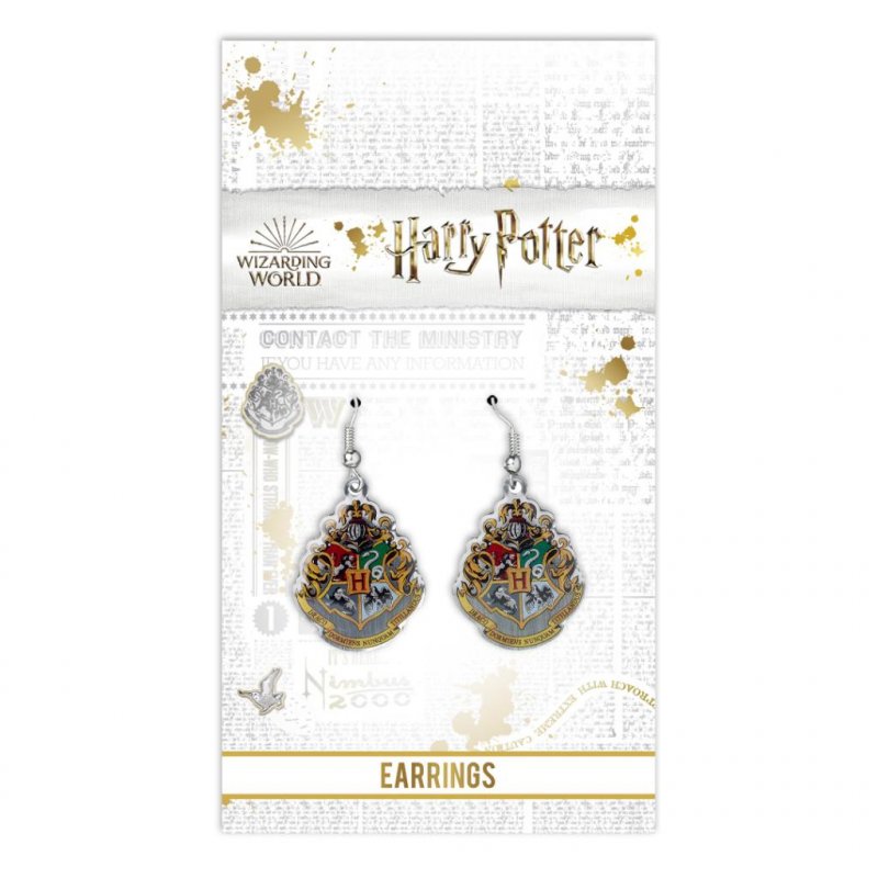 HARRY POTTER - Boucles d'oreilles Pendantes - Emblème Poudlard