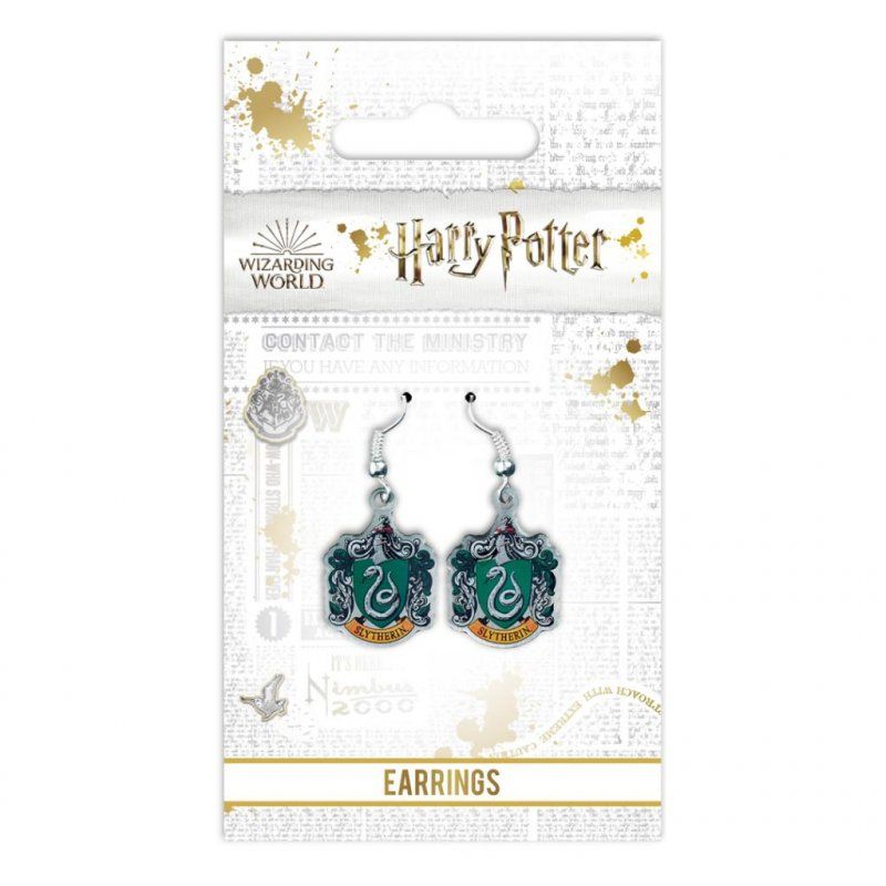 HARRY POTTER - Boucles d'oreilles Pendantes - Emblème Serpentard