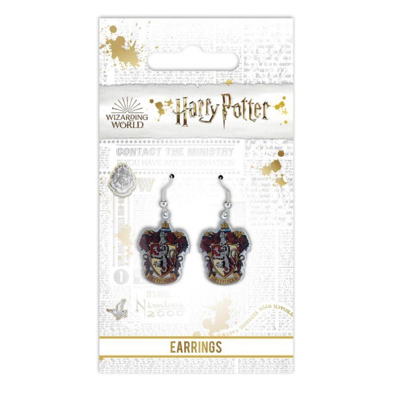 HARRY POTTER - Boucles d'oreilles Pendantes - Emblème Griffondor