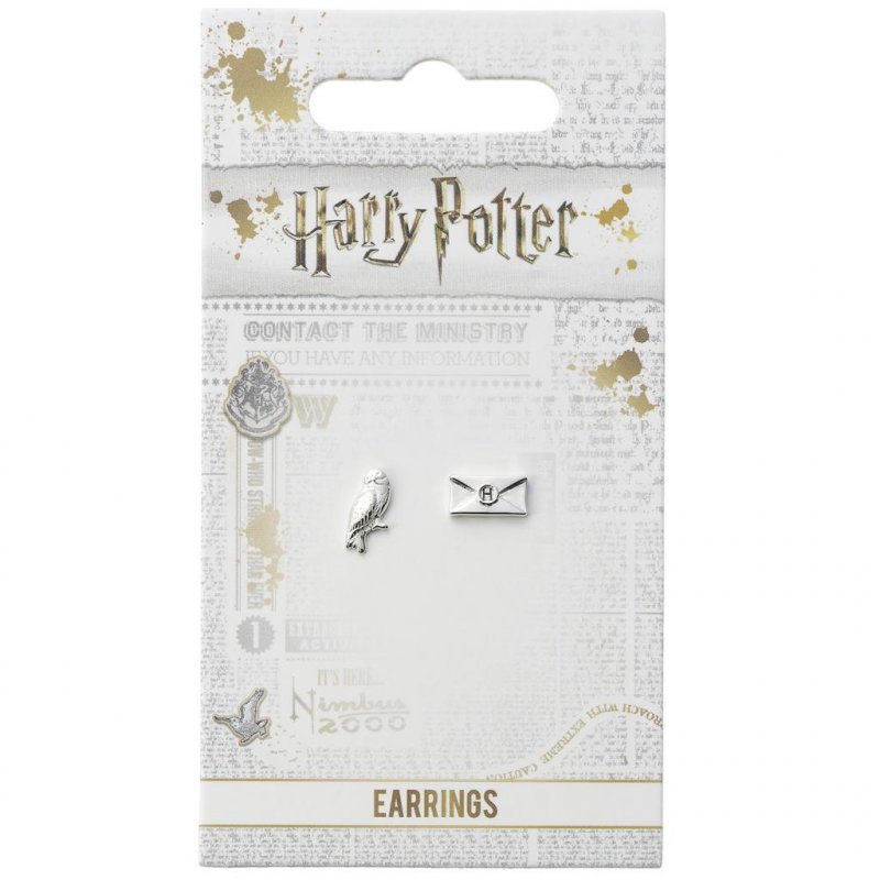 HARRY POTTER - Boucles d'Oreilles - Hedwig & Lettre