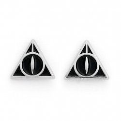 HARRY POTTER - Boucles d'Oreilles - Les Reliques de la Mort - Noir