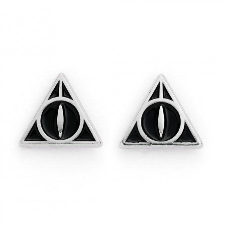 HARRY POTTER - Boucles d'Oreilles - Les Reliques de la Mort - Noir