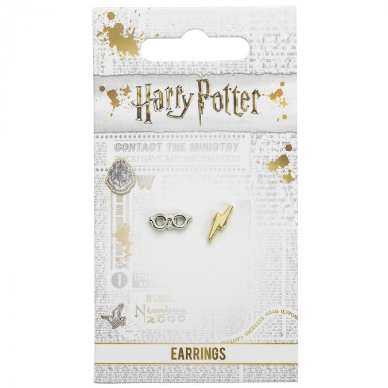 HARRY POTTER - Boucles d'Oreilles - Eclair et Lunettes