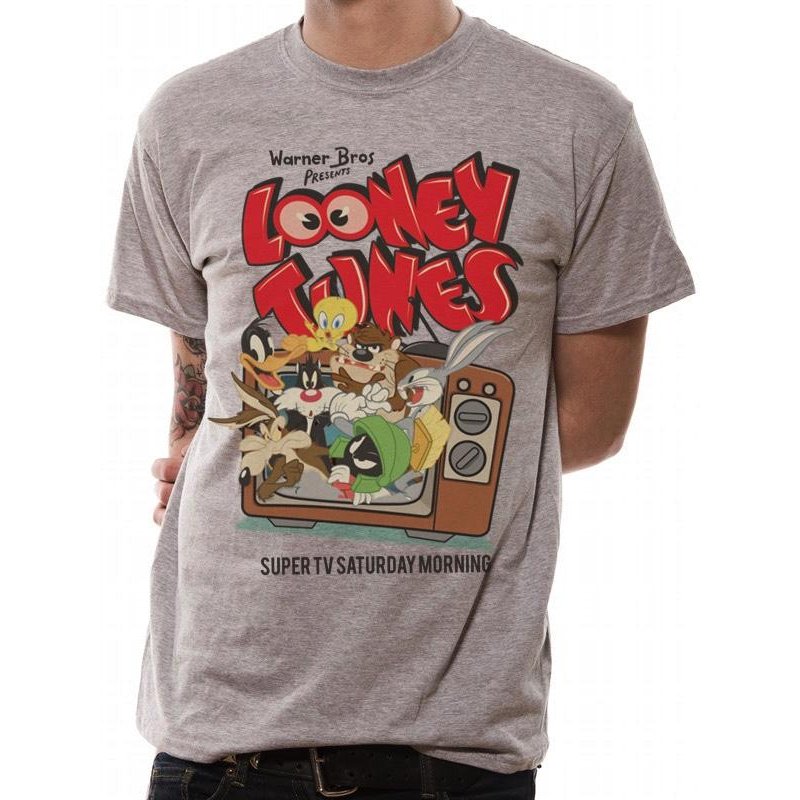 LOONEY TUNES - T-Shirt IN A TUBE- Retro TV (L)