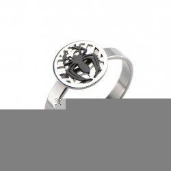 MARVEL - Women's Silver Plated Brass Spider-Man Ring - Size 9