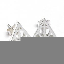 HARRY POTTER - Reliques de la Mort - Boucle d'Oreilles Argent Massif