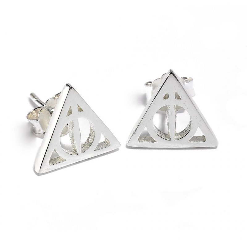 HARRY POTTER - Reliques de la Mort - Boucle d'Oreilles Argent Massif