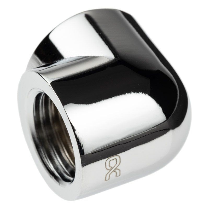 Alphacool Eiszapfen Adapter 90 Grad G1/4 Zoll IG auf G1/4 Zoll IG - chrome