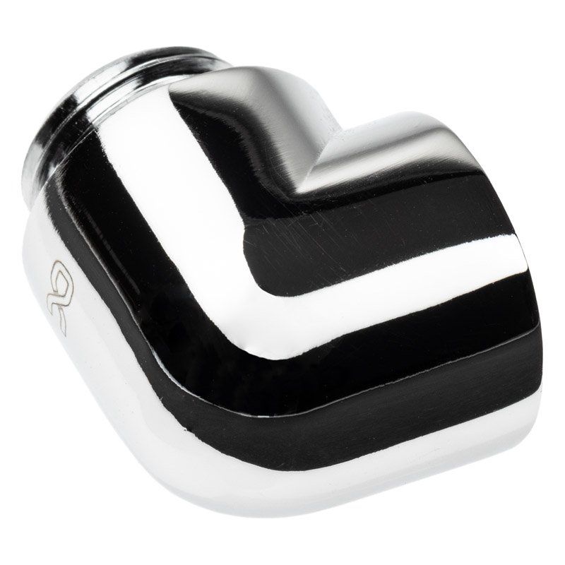 Alphacool Eiszapfen Adapter 90 Grad G1/4 Zoll AG auf G1/4 Zoll IG - chrome