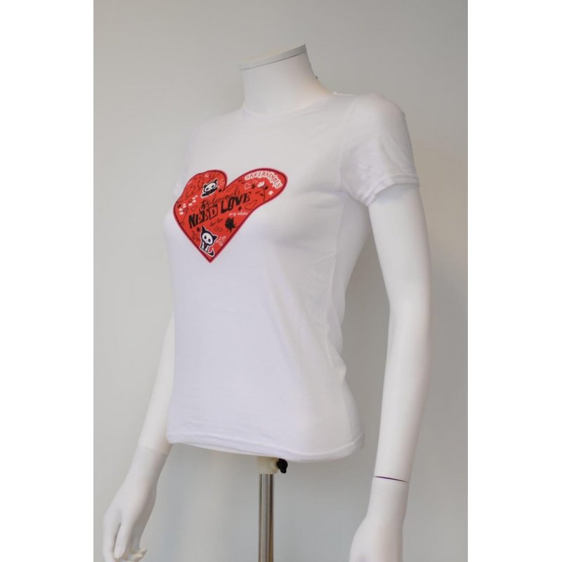 SKELANIMALS - T-Shirt VALENTIN Femme White Basic (L)