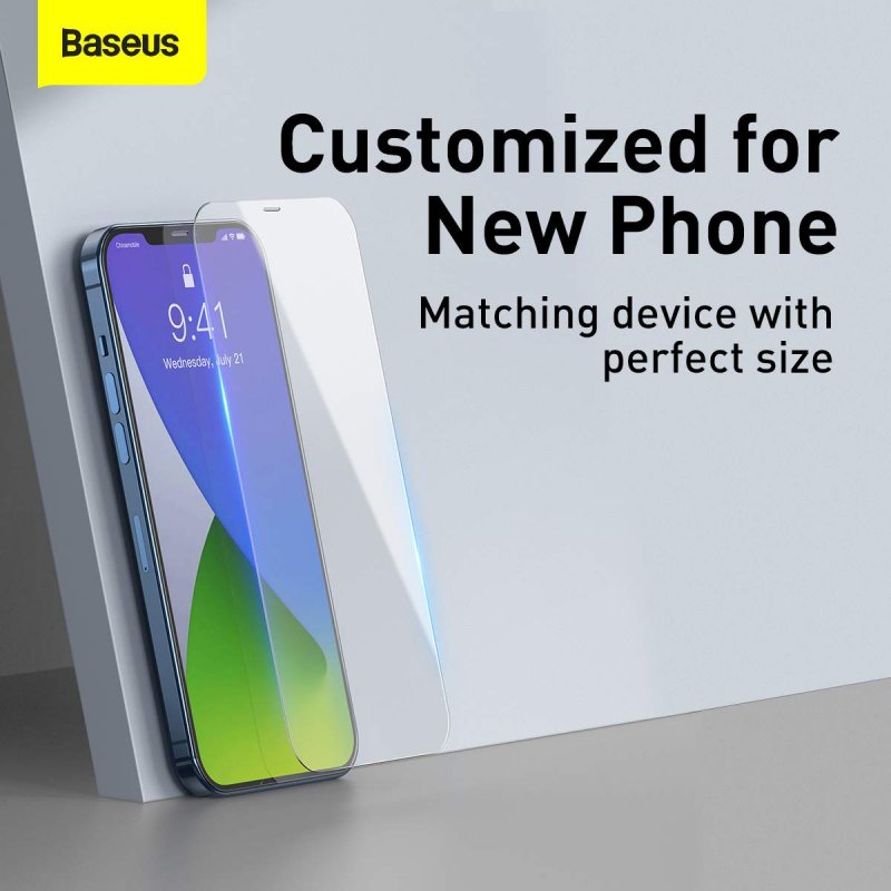 Baseus iPhone 12 Pro Max 0.3 mm Full-glass Tempered Glass (2pcs) White (SGAPIPH67N-LS02)