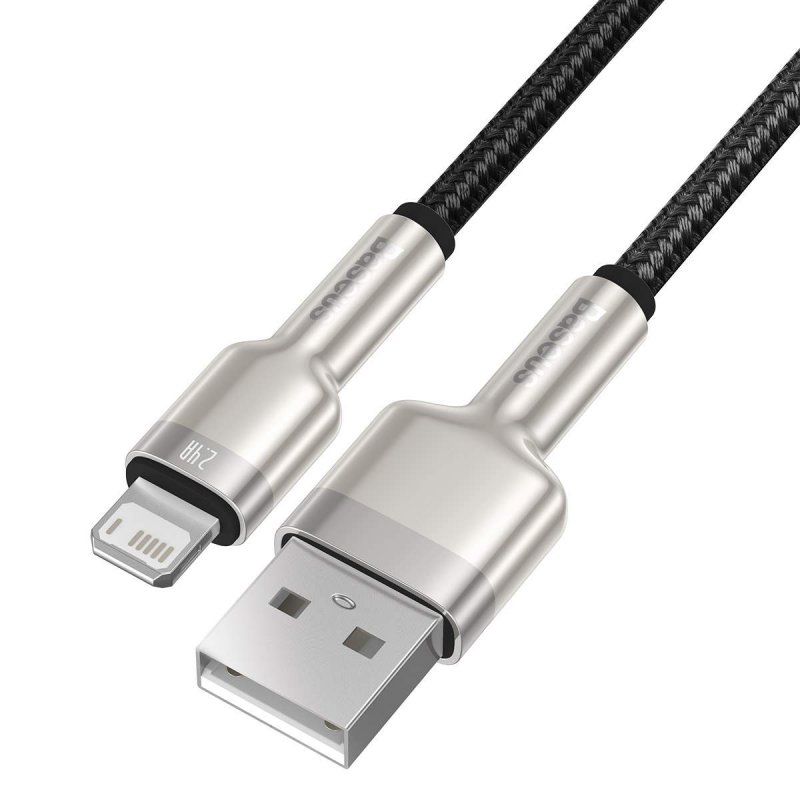 Baseus Lightning Cafule Series Metal data cable 2.4A 0.25m Black