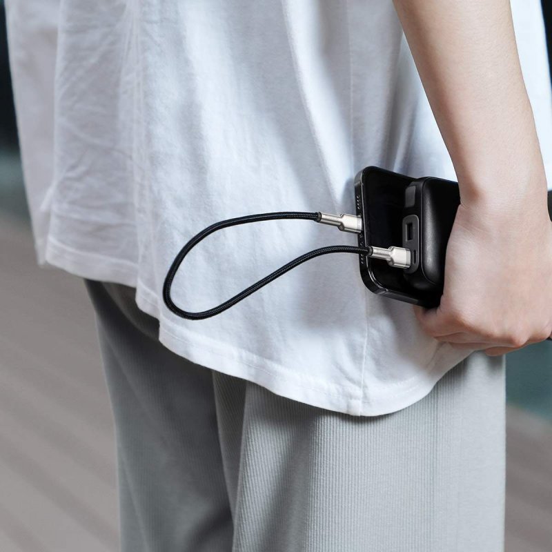 Baseus Lightning Cafule Series Metal data cable 2.4A 0.25m Black