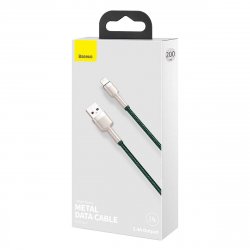 Baseus Lightning Cafule Series Metal data cable 2.4A 2m Green (CALJK-B06)