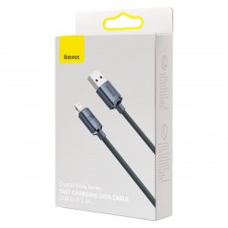 Baseus Lightning Crystal Shine Cable Series Fast Charging Data Cable 2.4A 2m Black (CAJY000101)