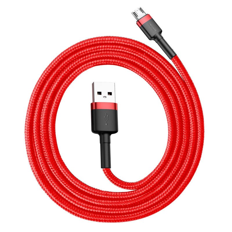 Baseus 6953156280328 mobile phone cable Black, Red 1 m USB A Micro-USB B