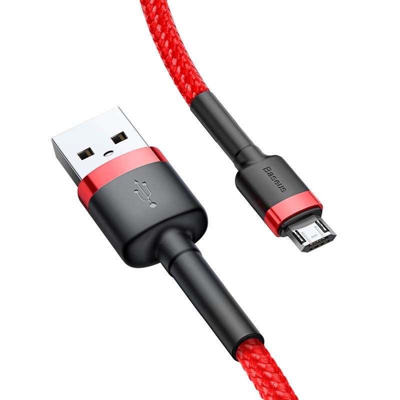Baseus 6953156280328 mobile phone cable Black, Red 1 m USB A Micro-USB B