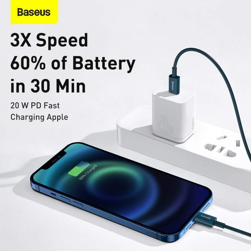 Baseus Type-C - Lightning Superior Series fast charging data cable PD 20W 2m Blue (CATLYS-C03)