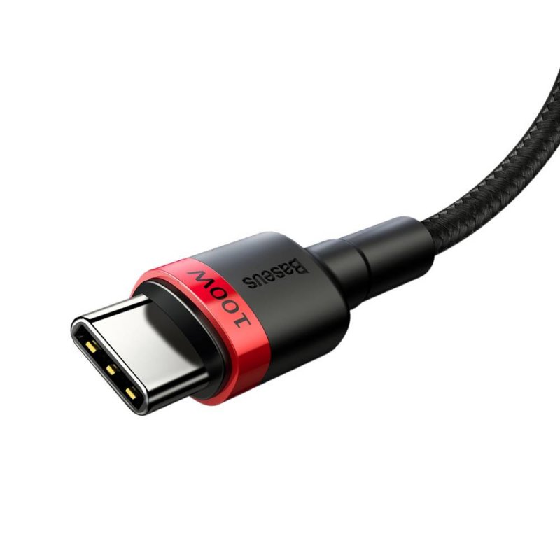 Baseus Type-C - Type-C cable Cafule PD2.0 100W Flash charging (20V 5A) 2m Red/Black (CATKLF-AL91)