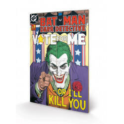 DC COMICS - The Joker Vote for Me - Impression sur bois 40x59cm