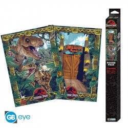 JURASSIC PARK - Portes et Biodiversité - Set 2 chibi posters '52x38'
