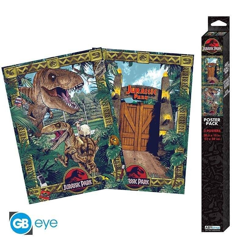 JURASSIC PARK - Portes et Biodiversité - Set 2 chibi posters '52x38'
