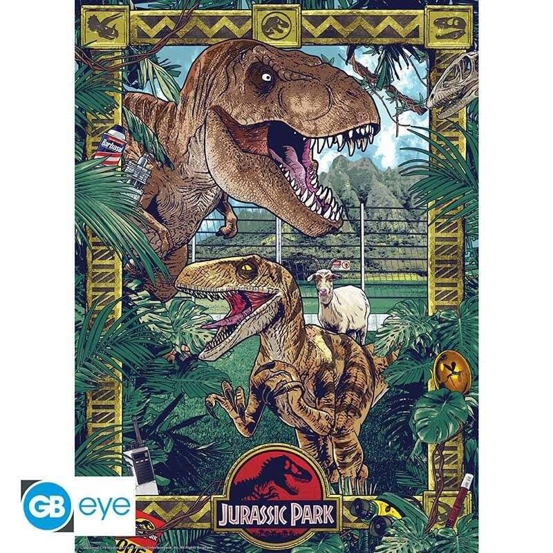 JURASSIC PARK - Portes et Biodiversité - Set 2 chibi posters '52x38'