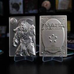 MAGIC THE GATHERING - Ajani Goldmane - Carte Collector Plaqué Argent