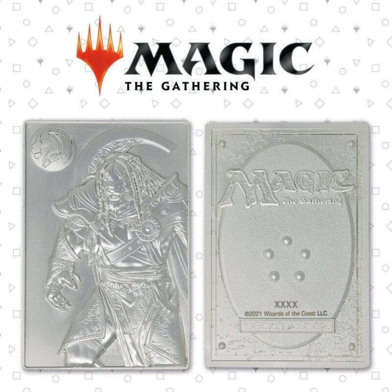 MAGIC THE GATHERING - Ajani Goldmane - Carte Collector Plaqué Argent