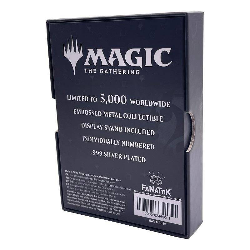 MAGIC THE GATHERING - Ajani Goldmane - Carte Collector Plaqué Argent