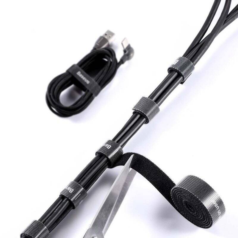 Baseus Tool Rainbow Circle Velcro Straps 1m Black